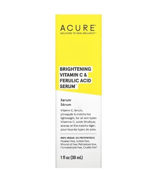 Acure Brightening Vitamin C & Ferulic Acid Oil Free Serum 1 fl oz Liquid