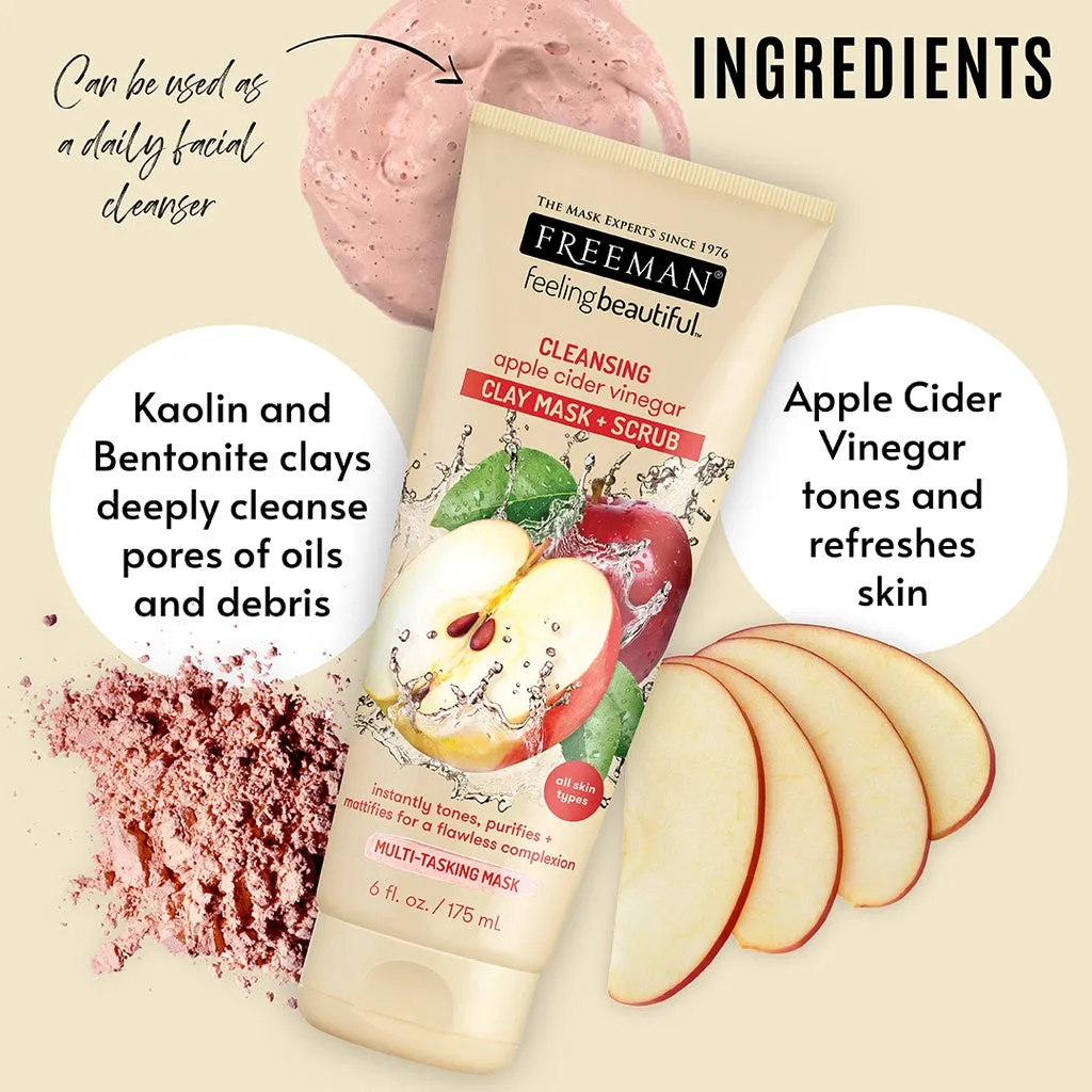 Apple Cider Vinegar Clay Mask And Scrub, 175ml