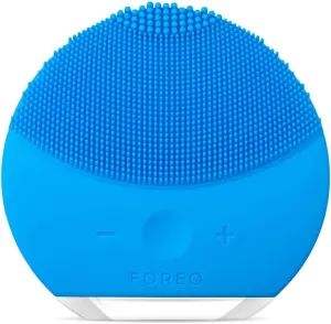 FOREO LUNA mini 2 Facial Cleansing Brush - Travel Accessories - Face Massager Electric - All Skin Types Ultra-hygienic Skincare - Simple Face Wash - Silicone Electric Face Cleanser - Aquamarine