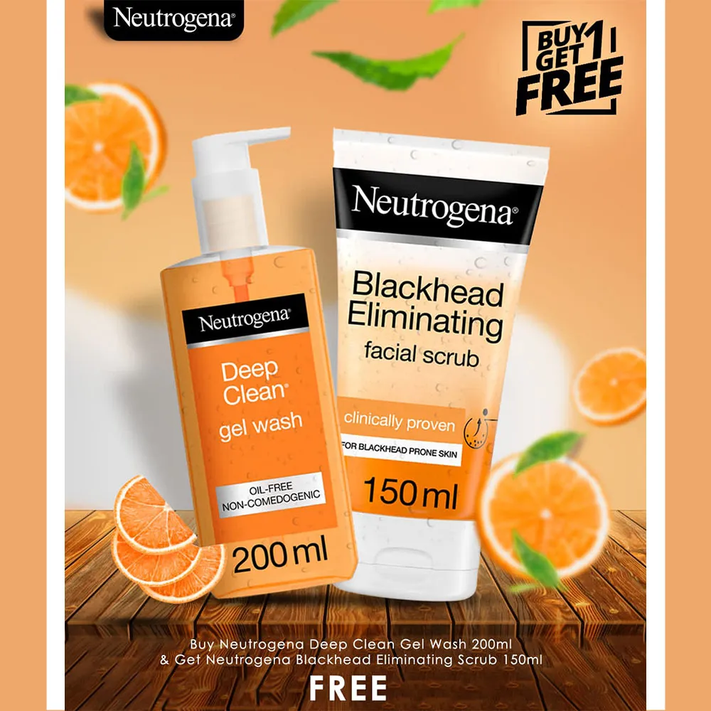 Neutrogena Blackhead Facial Scrub   gel wash  Buy 1 Get 1 FREE