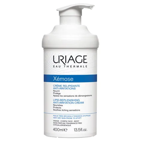 Uriage Xémose Lipid-Replenishing Anti-Irritation Cream Airless Pump Bottle 400ml